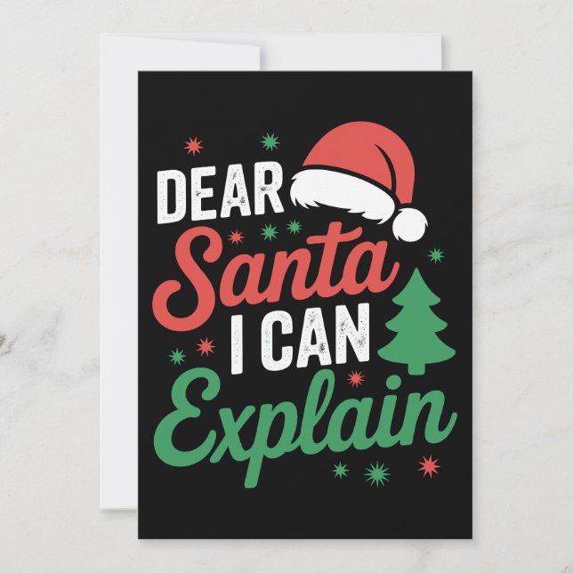 Querido Santa Puedo Explicar Navidad Xmas Fiesta (Anverso)