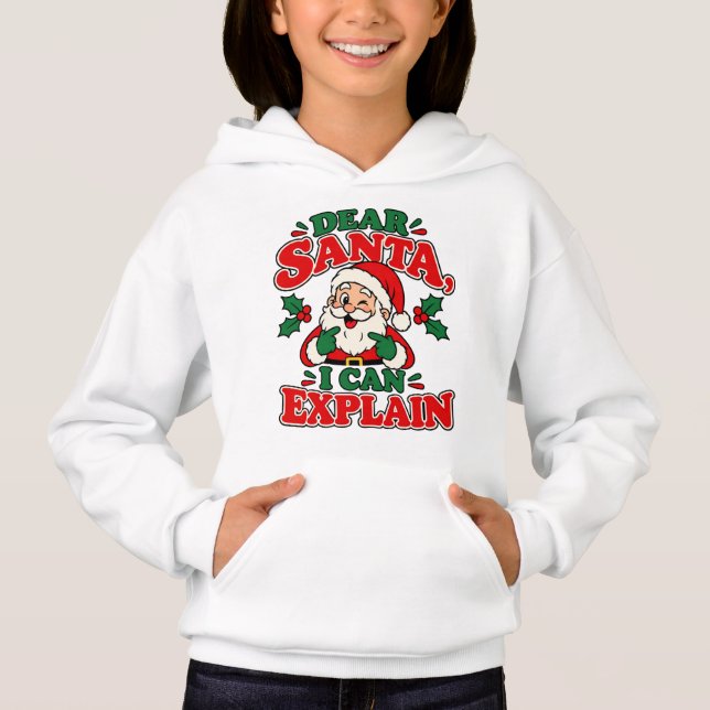 Querido Santa Puedo Explicar Sudadera para Niños (Anverso)