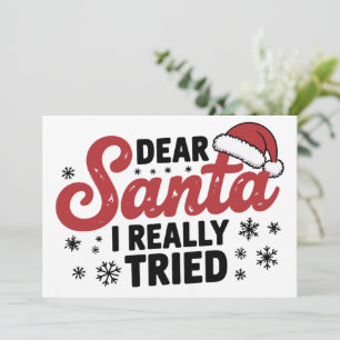 Querido Santa Realmente Traté Navidad Familia Navi