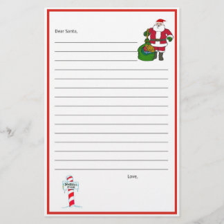 ¡Querido Santa Stationary! Plantilla