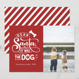 Querido Santa. Tarjeta fotográfica de Navidad dive