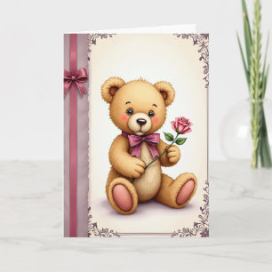 Querido Tarjeta de Peluche del Día del Padre