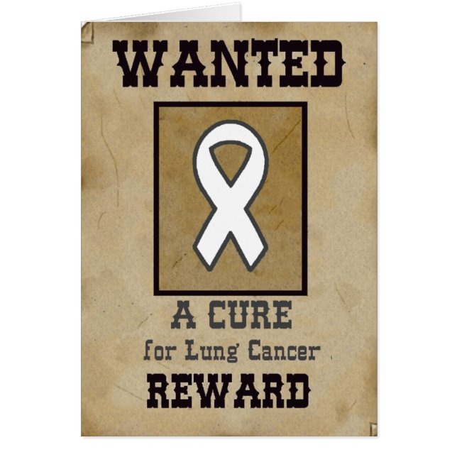 Querido: Una curación para el cáncer de pulmón (Frente)