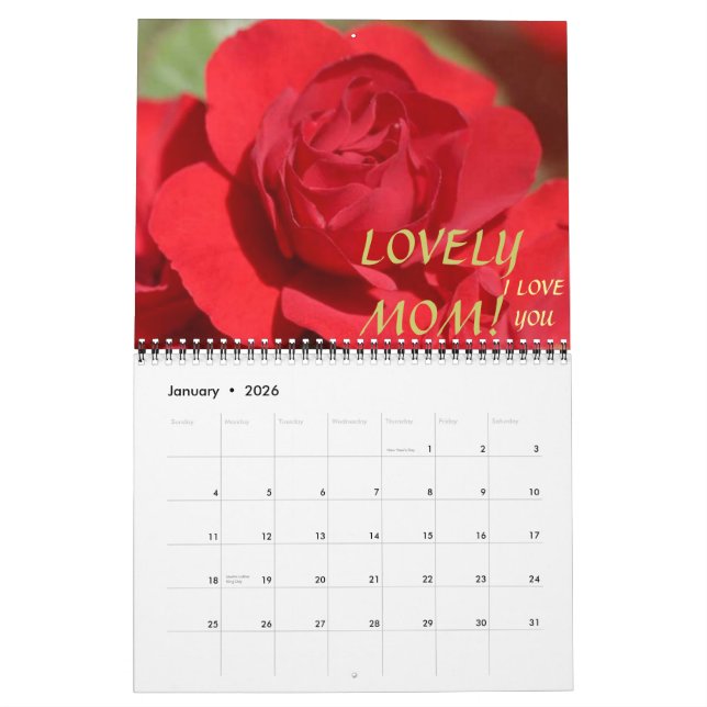 ¡QUERIDOS ROSAS! Calendario (Jan 2026)