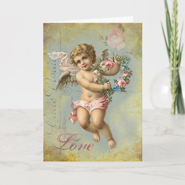Querube de la tarjeta del día de San Valentín (Anverso)