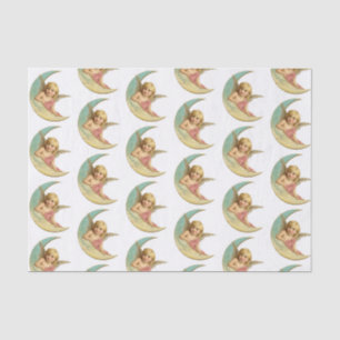 QUERUBE del papel seda 10lb, blanca Y LUNA de