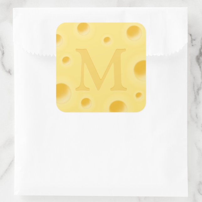 Queso Adorable Sello Monogramado Caprichoso (Bolso)