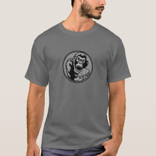 Queso de gorila de camiseta Gris