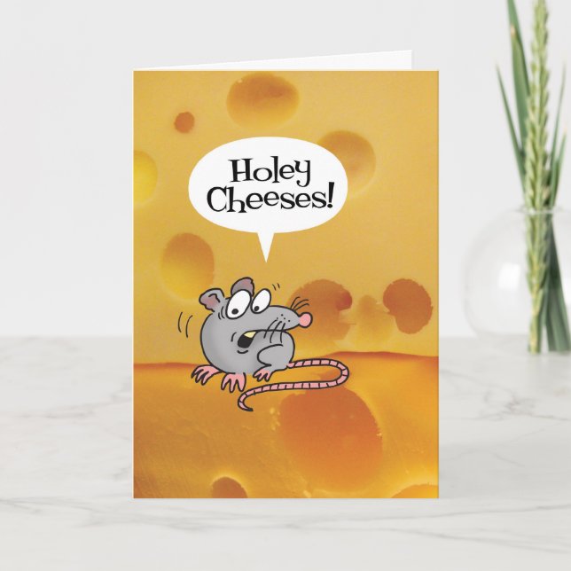 ¡Quesos! Tarjeta de cumpleaños divertida (Anverso)
