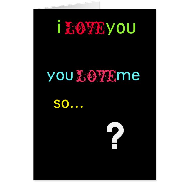 questionmark, i          usted, amor, usted        (Frente)