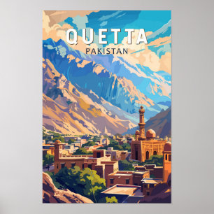 Quetta Pakistán Viaje Arte Vintage