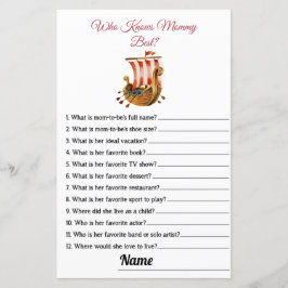 Quién conoce a mamá mejor tarjeta de juego de Baby