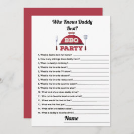 Quién conoce a papi mejor tarjeta de juego para Ba