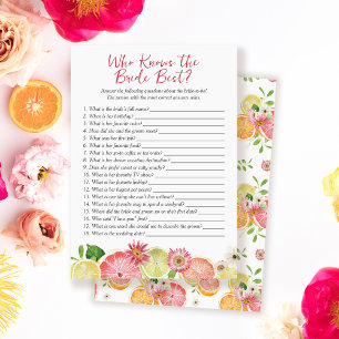 Quién conoce la tarjeta de juego Bride Bridal Show