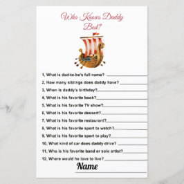 Quién conoce la tarjeta de juego de Baby Shower de