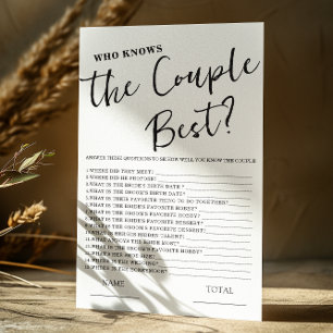 ¿Quién conoce mejor a la pareja? Tarjeta simple pa