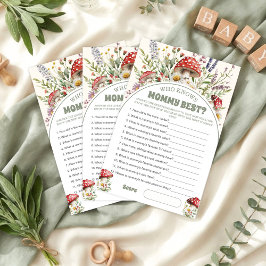 ¿Quién conoce mejor a mamá? Tarjeta de juego para 