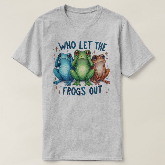 ¿Quién Dejó que las Ranas Salieran Camiseta con Ci (Diseño del anverso)