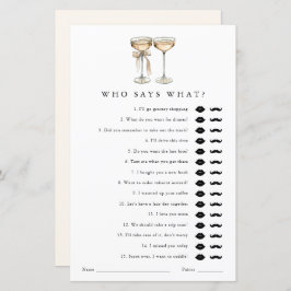 Quién dice qué tarjeta de juego Champagne Bridal S