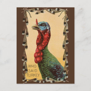 ¿Quién dijo Turquía? Graciosa postal de Acción de 