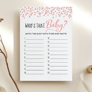¿Quién es ese bebé? Tarjeta de Fiesta de Baby Show