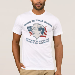 ¿Quién es este hombre? Camisa de Ron Paul