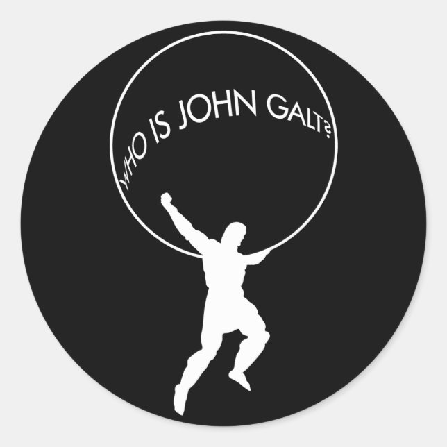 ¿Quién es John Galt? pegatina (Anverso)