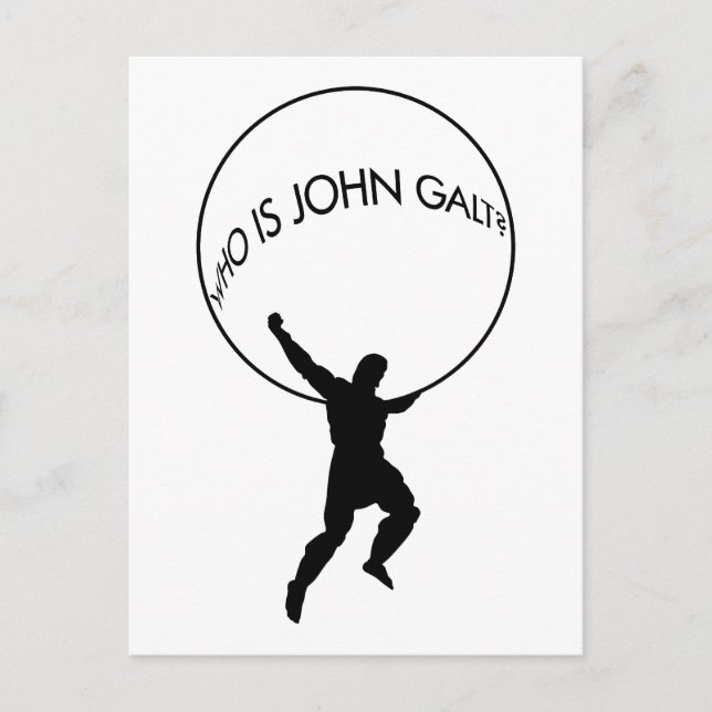 ¿Quién es John Galt? postal (Anverso)