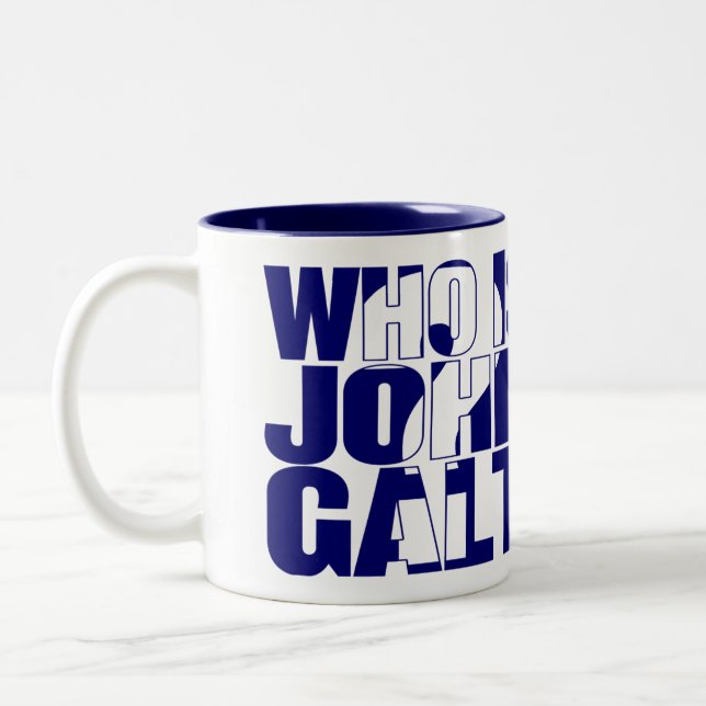 ¿Quién es Juan Galt? azul de la taza 11oz (Izquierda)