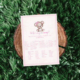 ¿Quién es mi mami Chica con tarjeta de juego para