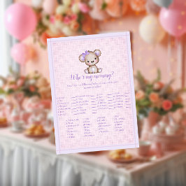 ¿Quién es mi mami cute púrpura tarjeta de juego pa