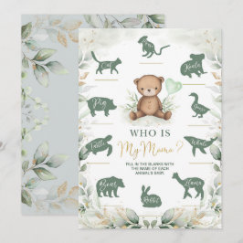 ¿Quién es mi tarjeta de juego de Baby Shower Mama 