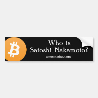 ¿Quién es Satoshi Nakamoto? Pegatina para el