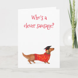 'Quién es un salchicha inteligente' tarjeta de gra