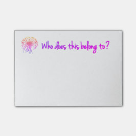 ¿Quién esto pertenece? Notas de post-it