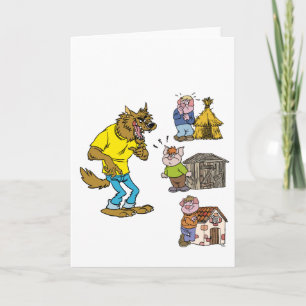 ¿Quién le teme al Gran Lobo Bully? Tarjeta de feli
