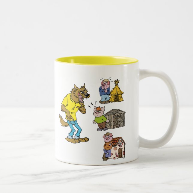 ¿Quién le teme al Gran Lobo Bully? Taza (Derecha)