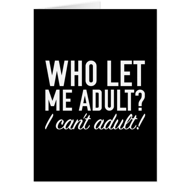 ¿Quién me dejó adulto? (Frente)