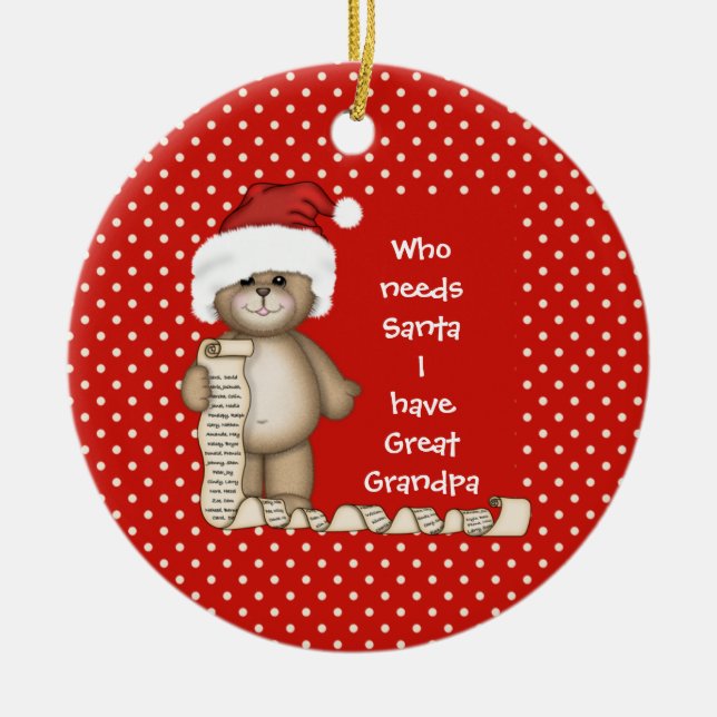 Quién necesita Santa. Gran ornamento del navidad (Frente)