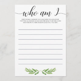 ¿Quién soy yo? Juego de Baby Shower Género neutral