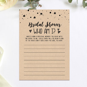 ¿Quién soy yo? Tarjeta de juego para Despedida de