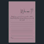 ¿Quién soy yo? Volante del juego de ducha<br><div class="desc">Hazlo tuyo agregando tu texto. Para acceder a las herramientas avanzadas de edición, vaya a "Personalizar", desplácese hacia abajo y presione el enlace "haga clic para personalizar aún más". Para obtener más diseños coincidentes, haga clic en el enlace "Otros productos de esta colección"</div>