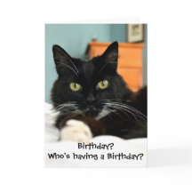 ¿Quién tiene un cumpleaños? Tarjeta mediana