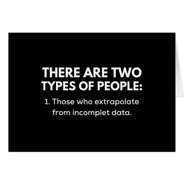 Quienes extrapolan a partir de datos incompletos (Anverso (Horizontal))