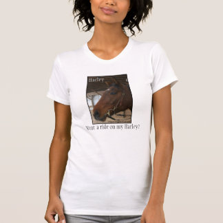 ¿Quiera montar en mi Harley? Camiseta