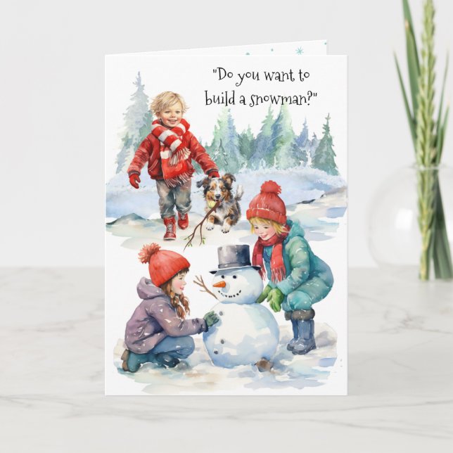 ¿Quieres construir una tarjeta de Navidades Snowma (Anverso)