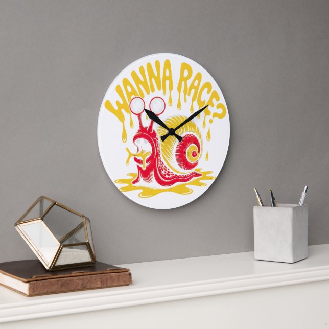 ¿Quieres Correr? Reloj de Pared Divertido Caracol  (Oficina)
