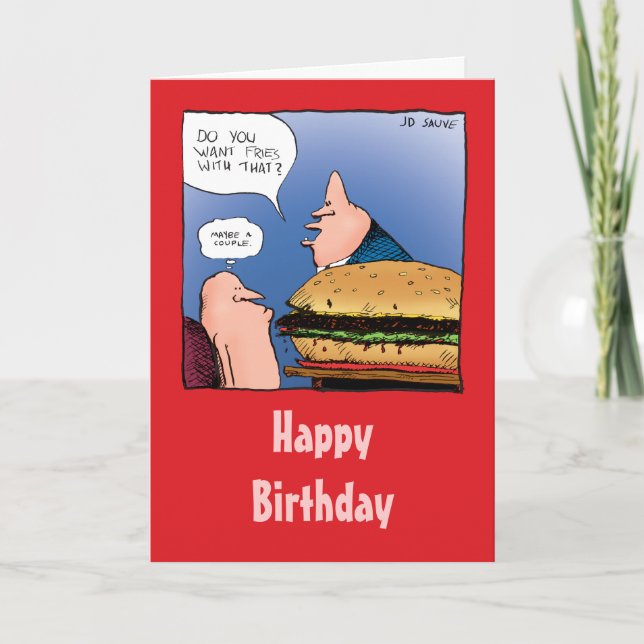 ¿Quieres Fries con eso? Tarjeta de cumpleaños (Anverso)