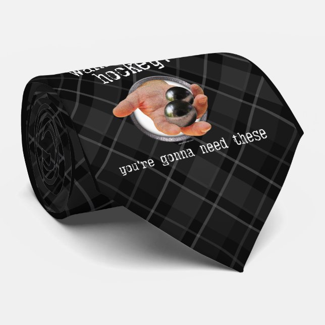 ¿Quieres jugar al hockey? corbata (oscuro) (Enrollado)