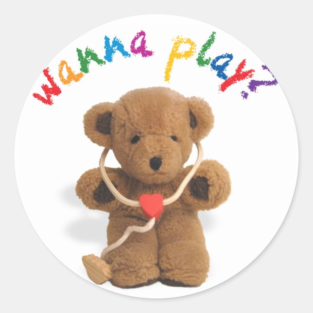 ¿Quieres Jugar? Pegatinas (Anverso)